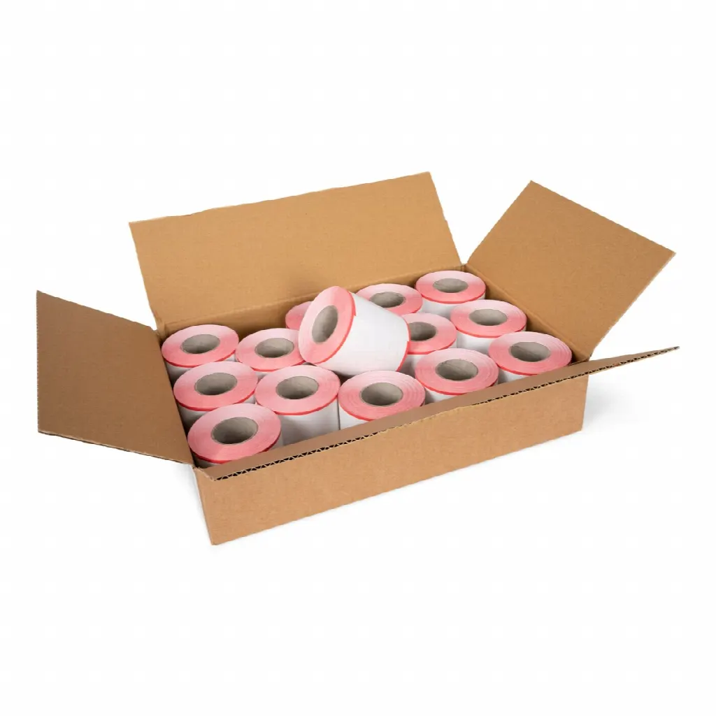 Senhas de bengaleiro Coatcheck, 14 rolos x 325 senhas, branco com vermelho