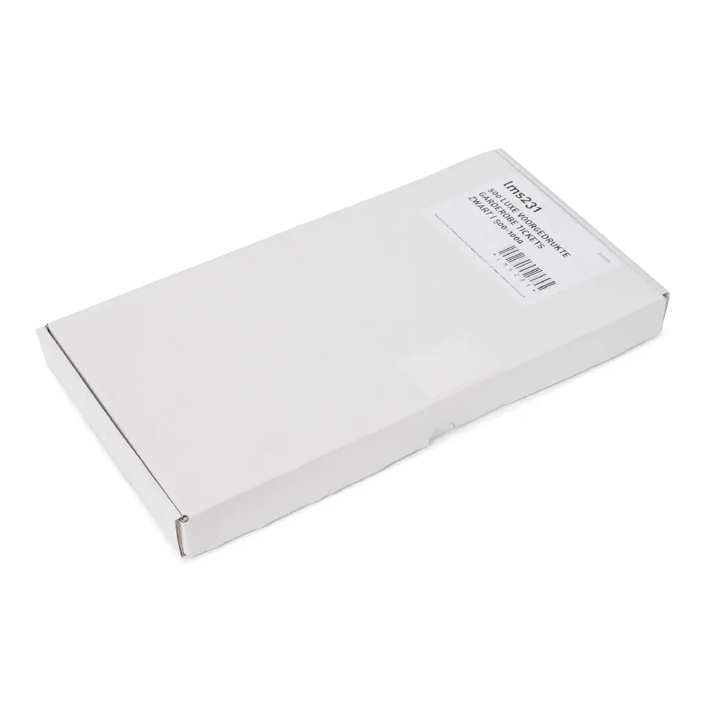 Tichete de garderobă de lux, din hârtie neagră cu tipar argintiu, 501-1000