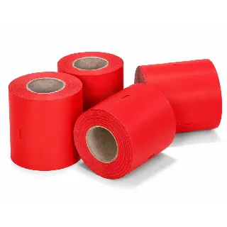 Coatcheck roll, ‘economy’ entrance tickets without control strip, 14 x 550 tickets, red